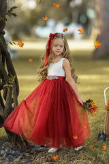Sleeveless and Long Sleeve, Fall Inspired Burnt Orange and Rust Flower Girl Dresses