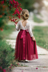 Long Sleeve Flower Girl Dresses