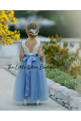 Sage Green Sleeveless Girls Dress